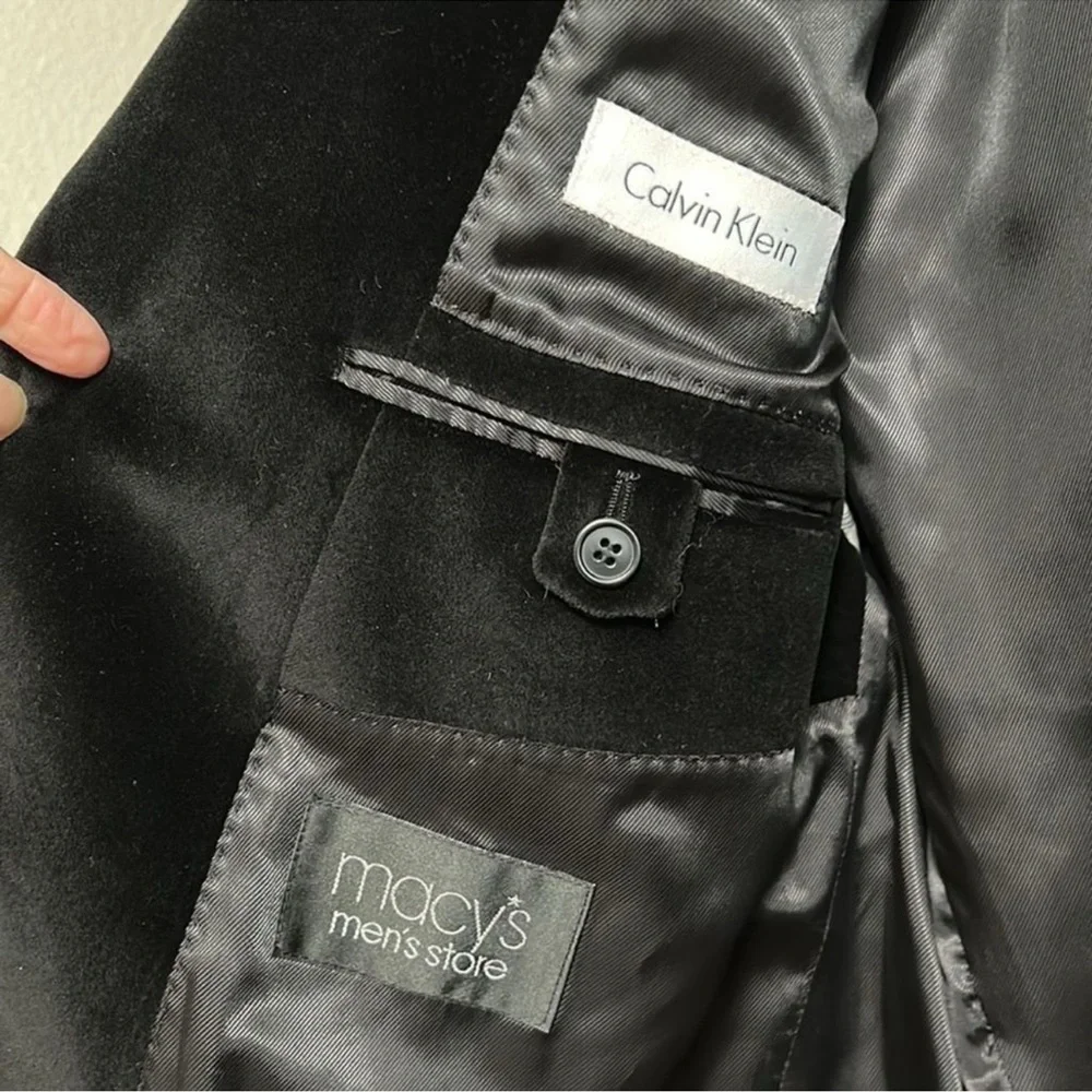 Calvin Klein Men's Black Velvet Sport Coat from Macy’s NWT
